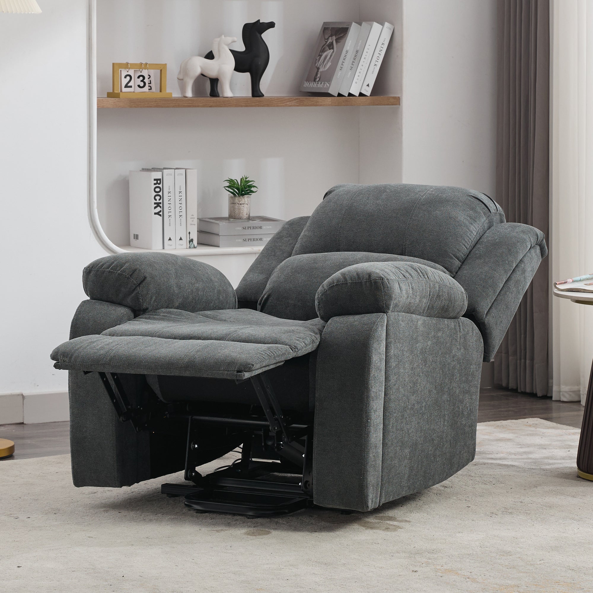 Power Massage Lift Recliner Chair with Heat & Vibration, Heavy Duty Safety Motion, Fabric