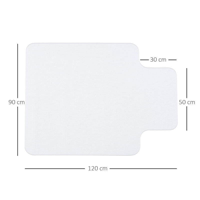 Floor Protection Mat 90x120cm, Scratch-Resistant, Transparent Plastic