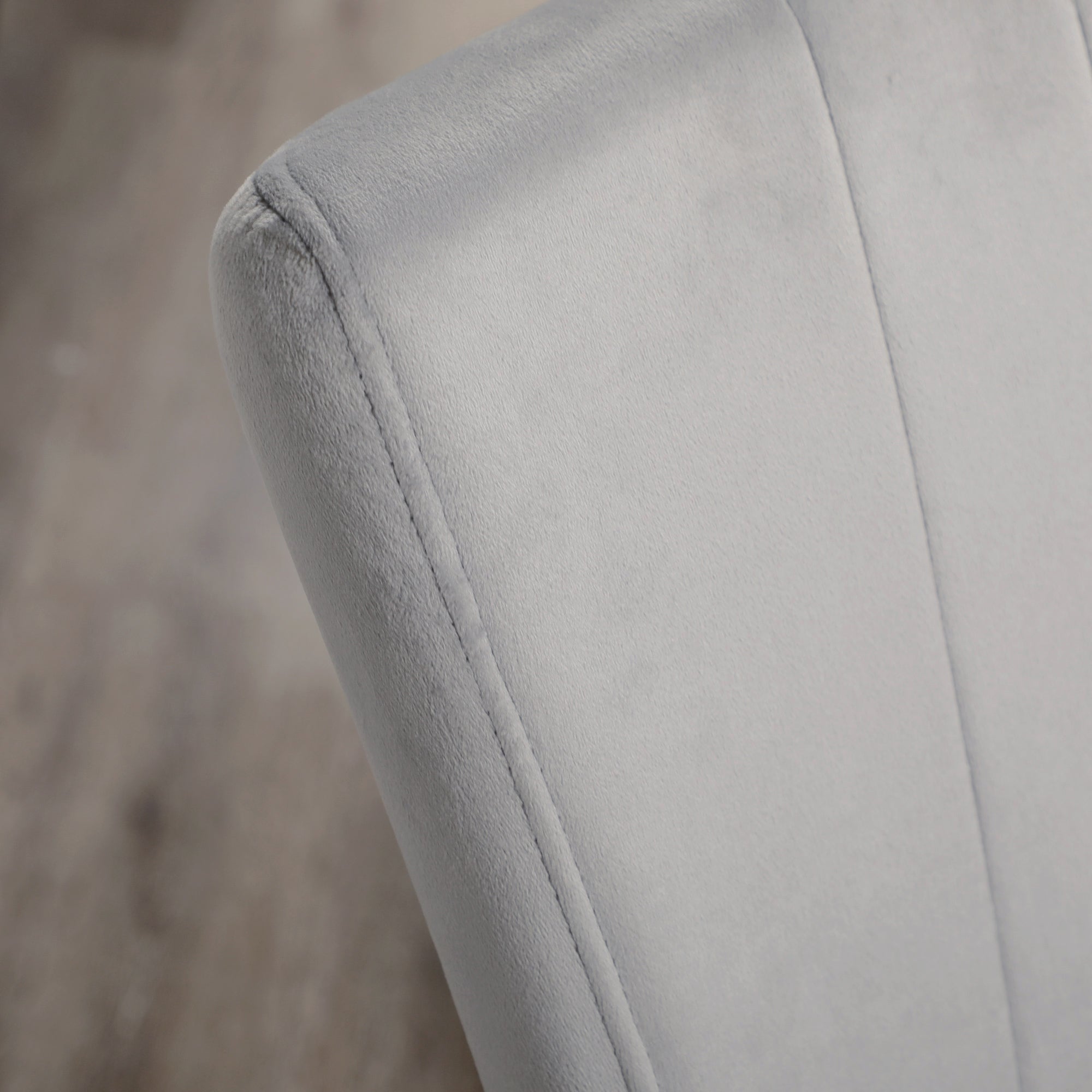 Dining Chair Set of 4, Kitchen Chairs, Backrest, Grey Velvet
