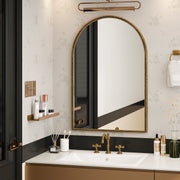 Arched Mirror Wall Decor Vanity Bathroom Gold