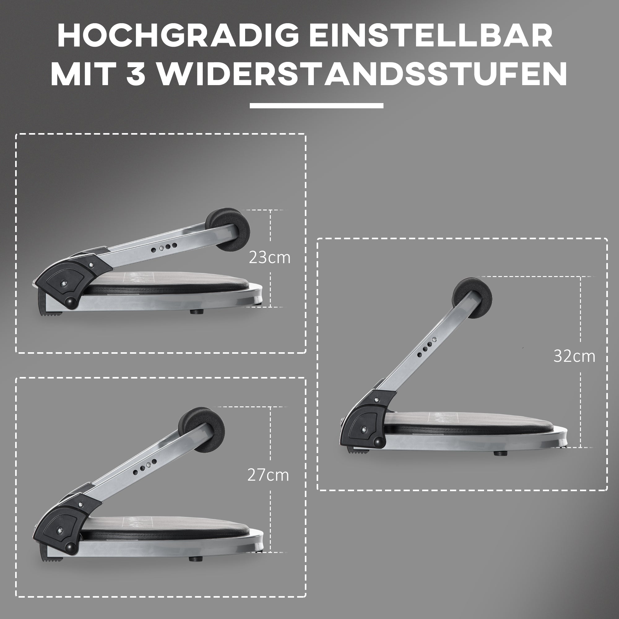 Bauchtrainer, faltbarer höhenverstellbarer Multi-Trainer, Metall