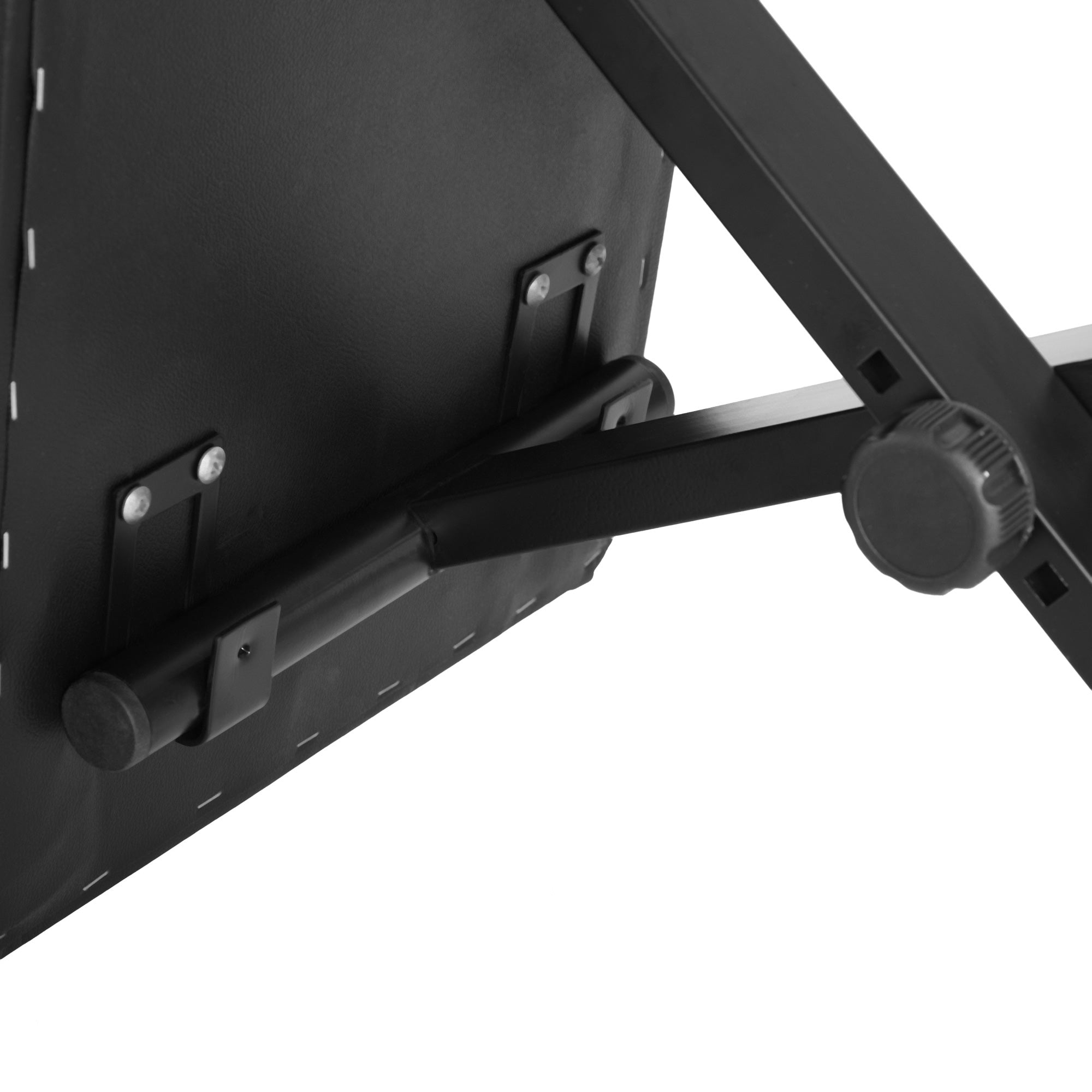 Piano Stool/Bench, Height Adjustable Foldable Metal, Black Faux Leather