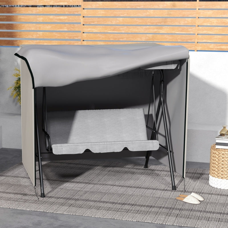 Garden Swing Cover, Waterproof Sun Protection, Oxford Fabric Grey