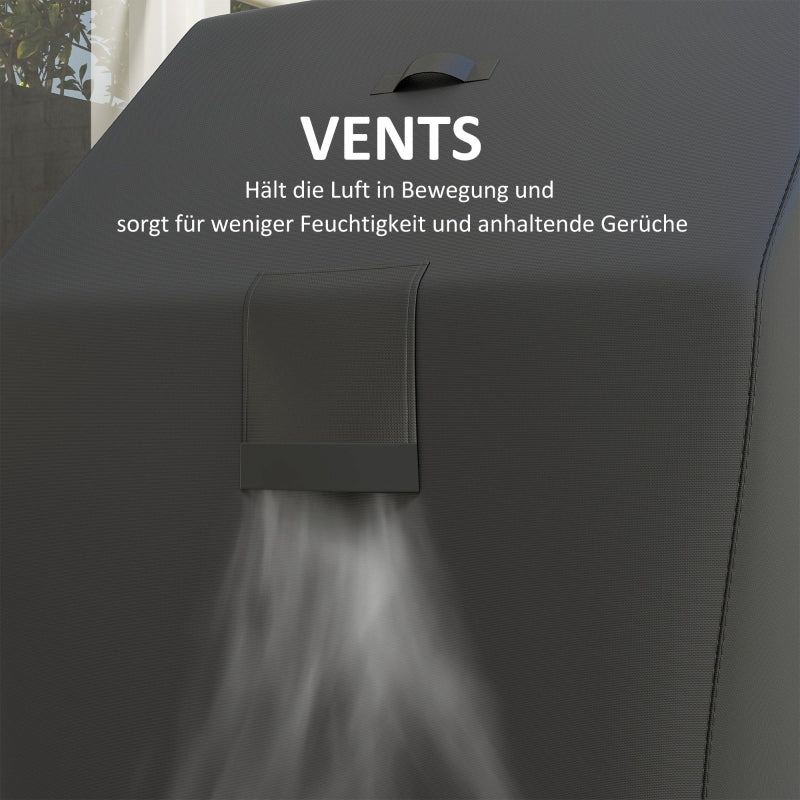 Grill Cover Weatherproof Gas BBQ Cover 600D Oxford Black