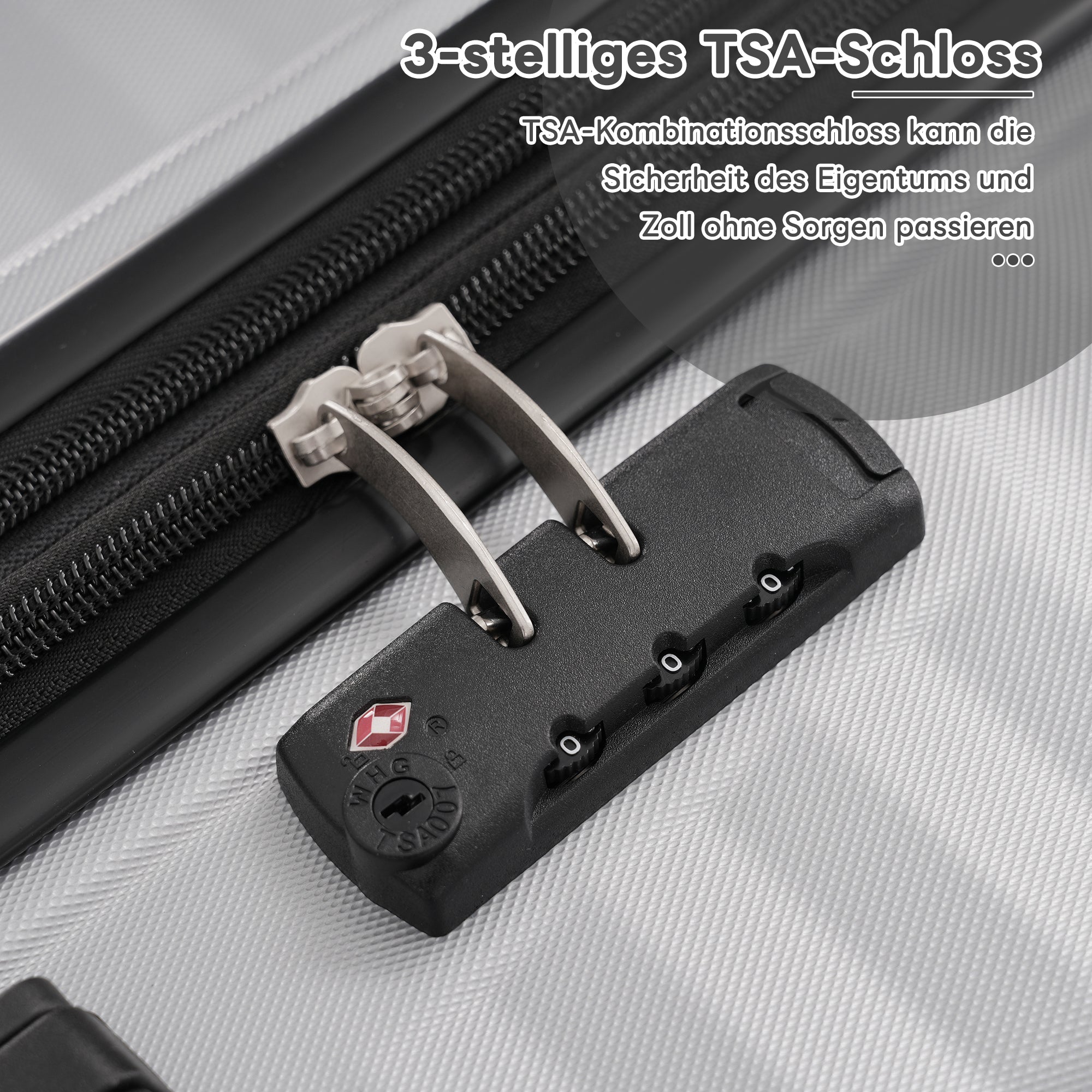 M&L&XL 3-Piece Suitcase Set - Expandable, Reinforced Corners, Cup Holder, TSA Lock, 360° Rotating Wheels, ABS Hard-Shell