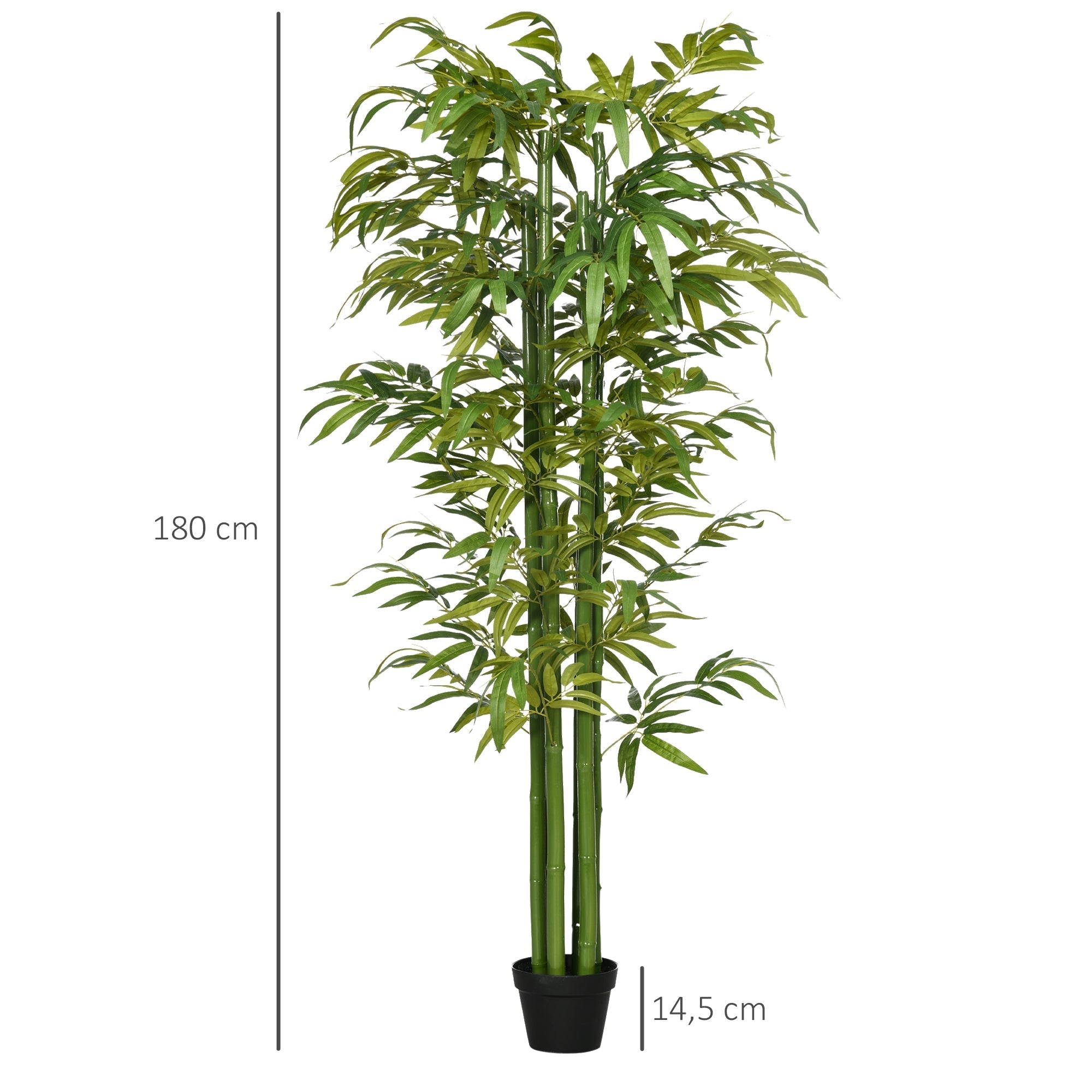 Artificial Plant, Bamboo Tree with Planter, 180cm, Green