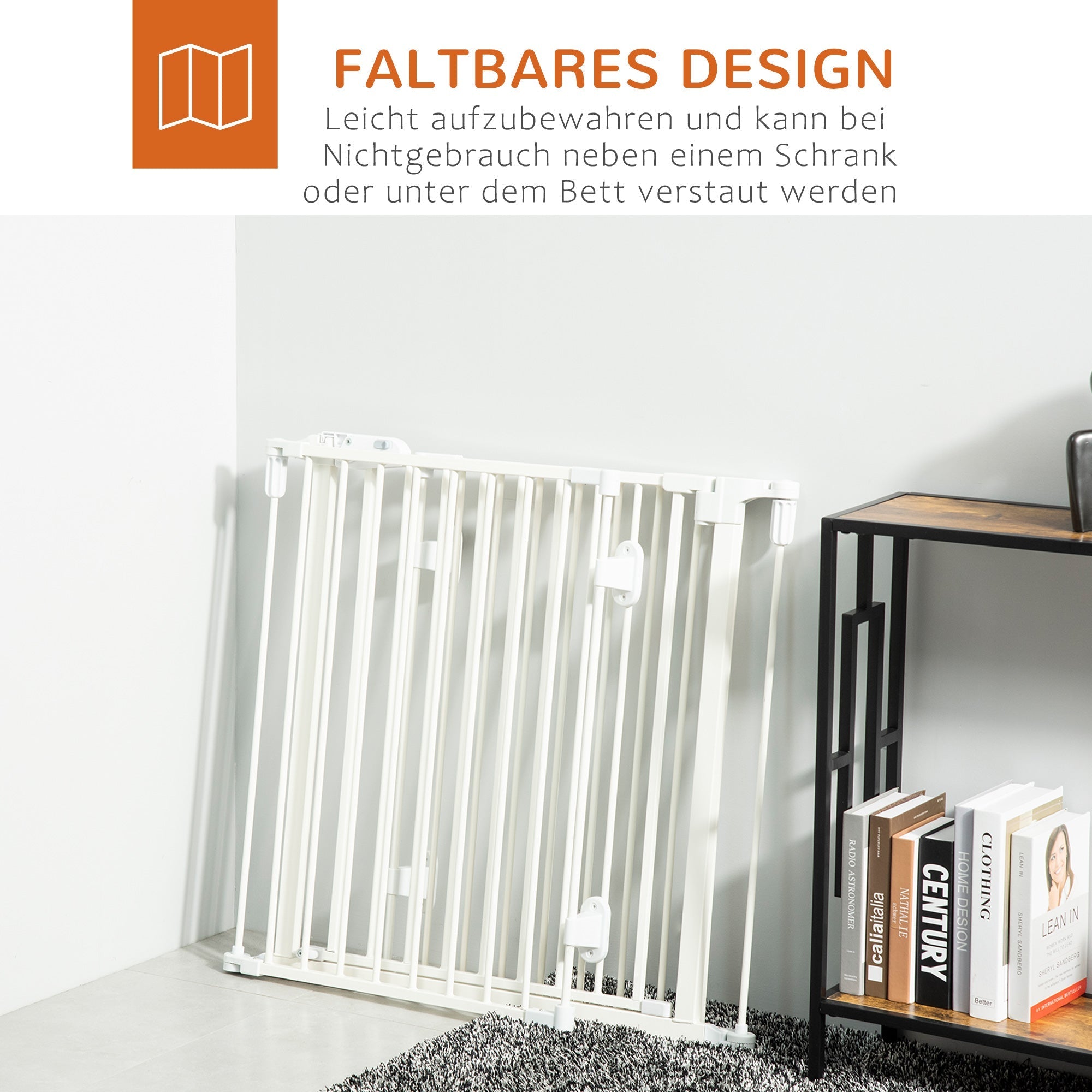 Hundebarriere, konfigurierbar, faltbar, mit automatischer Tür, Metall