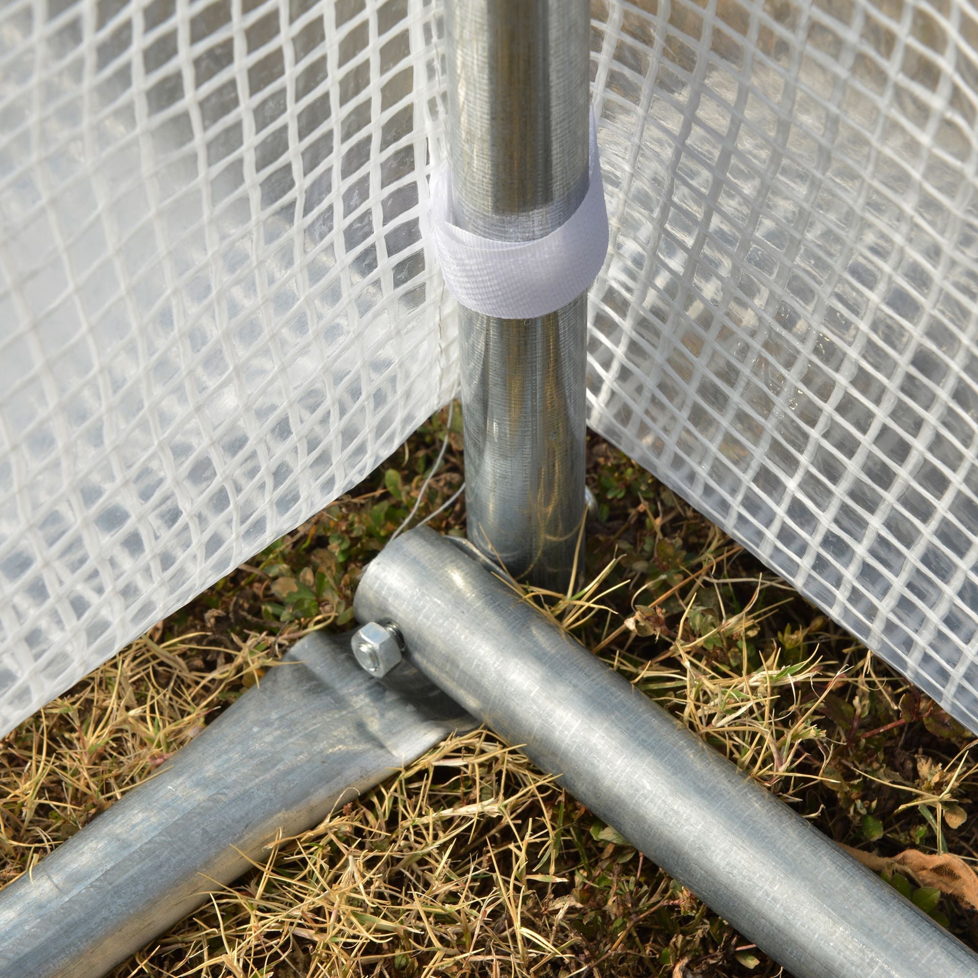 Polytunnel Greenhouse, 6 x 3 x 2 m Walk-in Grow House Tent with Steel Frame, White