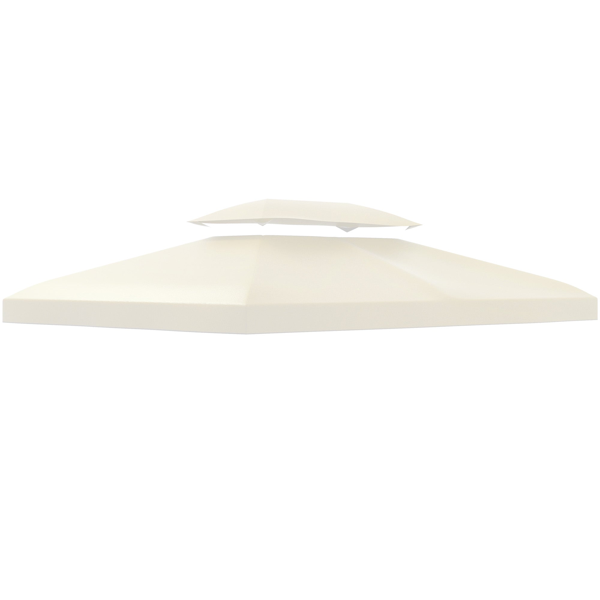 Replacement Roof for Metal Gazebo 4x3m with Leakage Opening - Cream-White Polyester