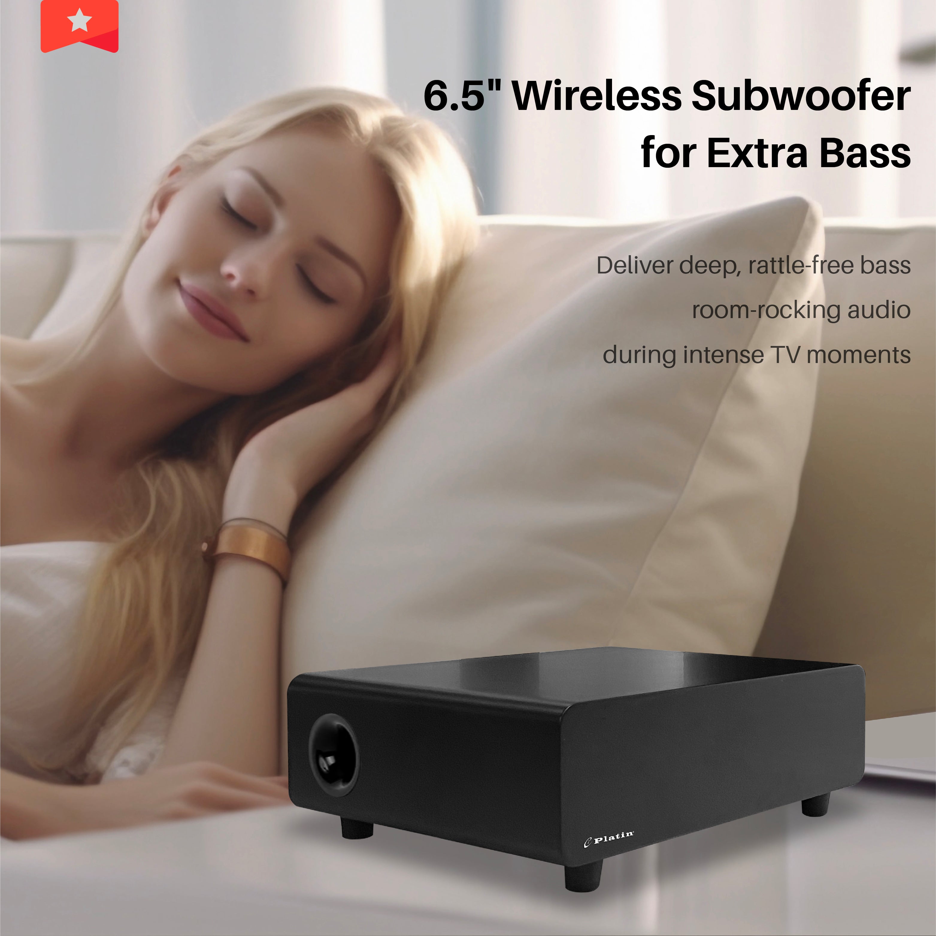 5.1 Compact Wireless Home Cinema System Milan Surround Sound Set WISA Low Latency - Black