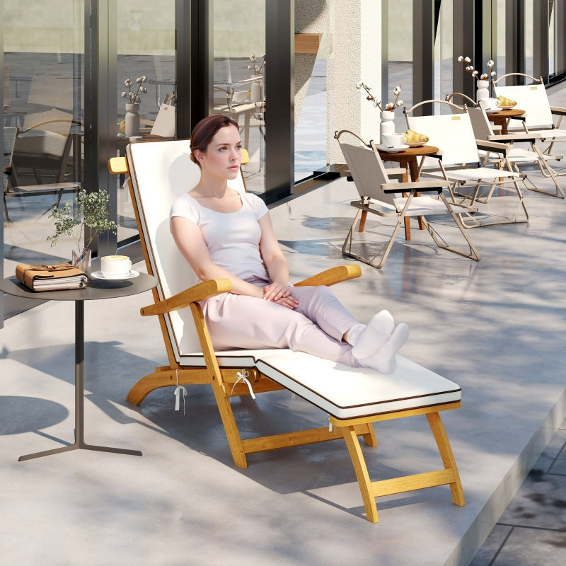 Sun Lounger Folding Garden Lounger with Footrest