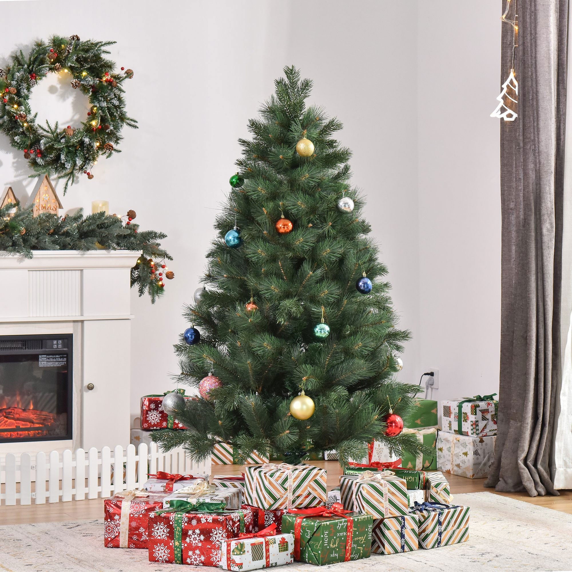 Christmas Tree, Artificial Fir, 90 x 180 cm, Green