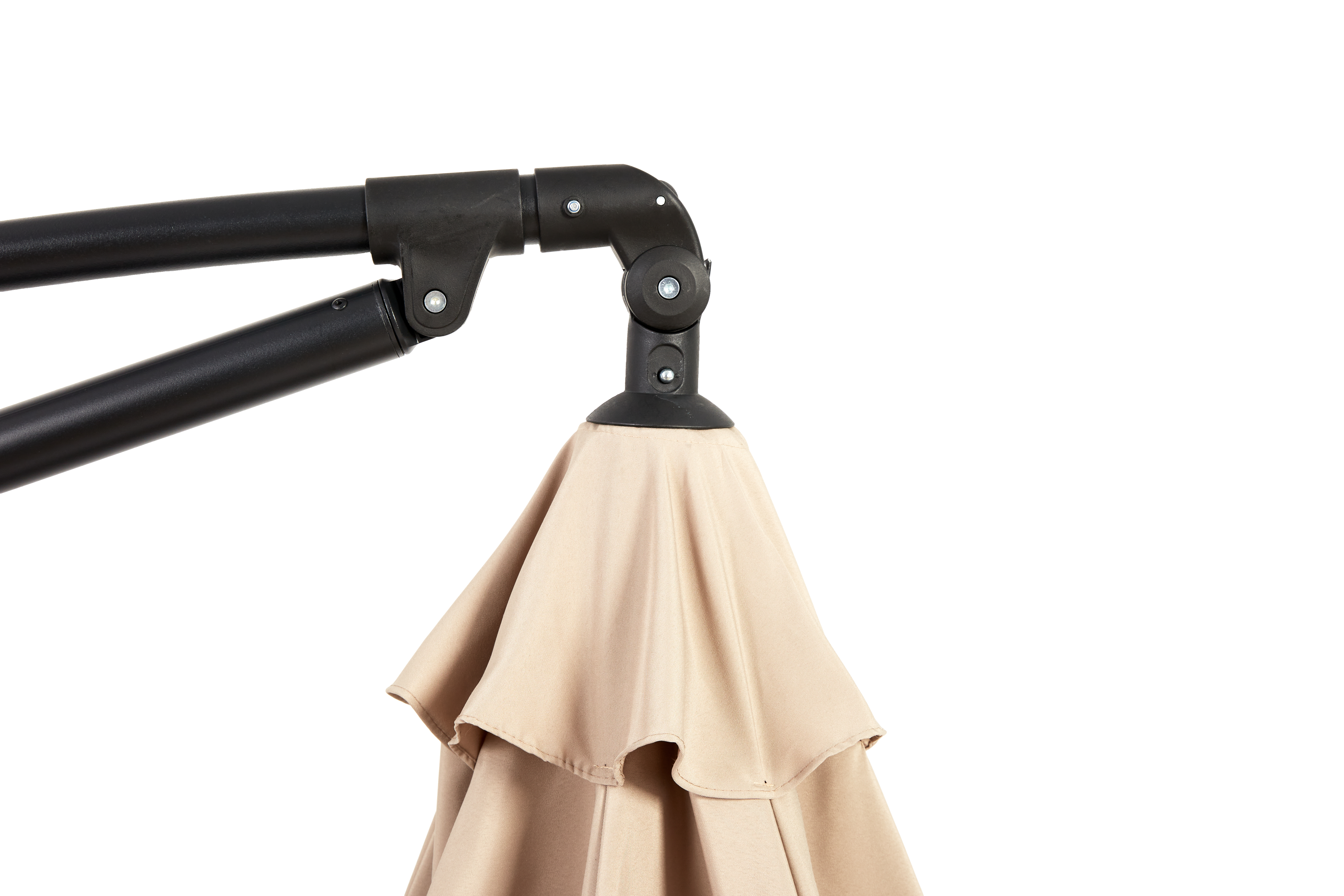 Outdoor Umbrella, 14.8 Ft Rectangular Double Sided Large with Crank, Khaki