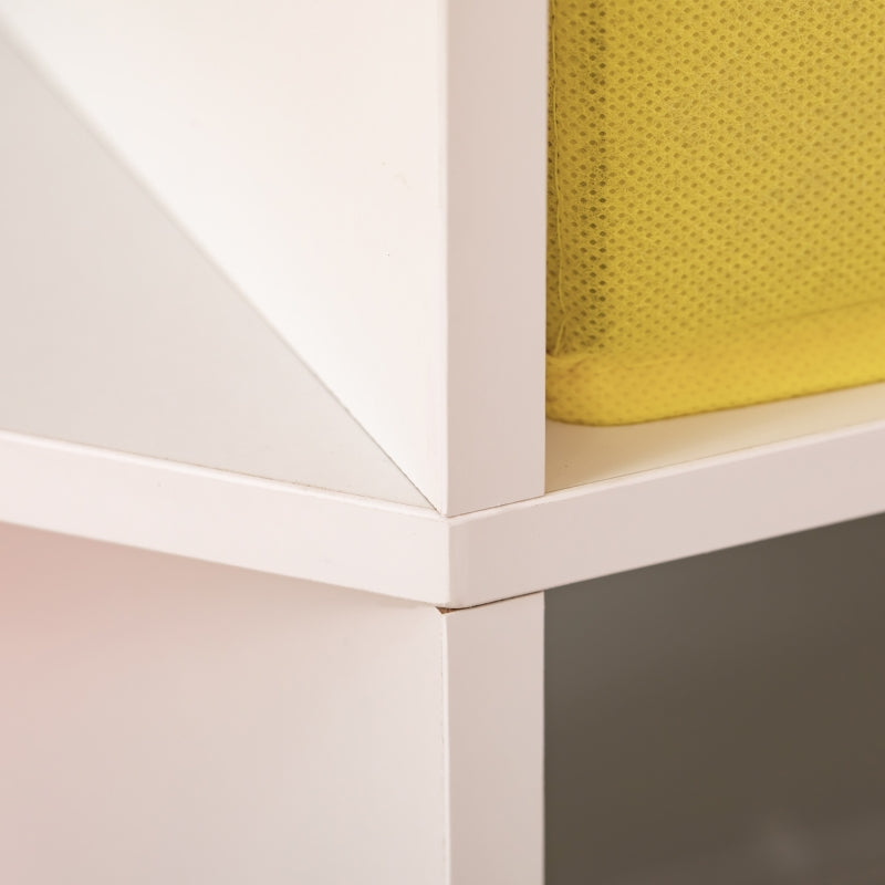 Children's Corner Shelf 3 Storage Boxes Toy Storage White