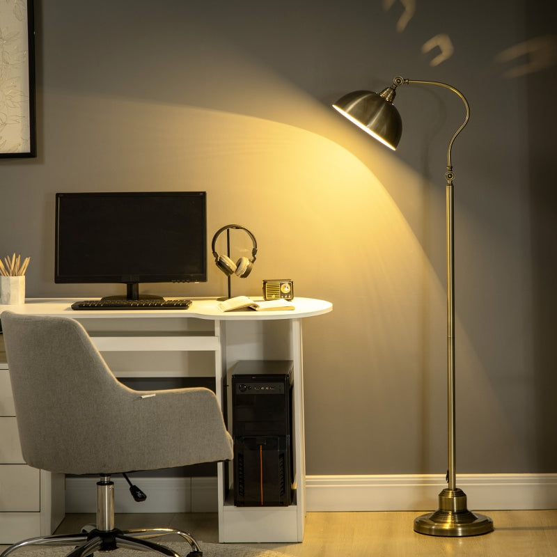 Floor lamp arc lamp adjustable lampshade E27 brass look