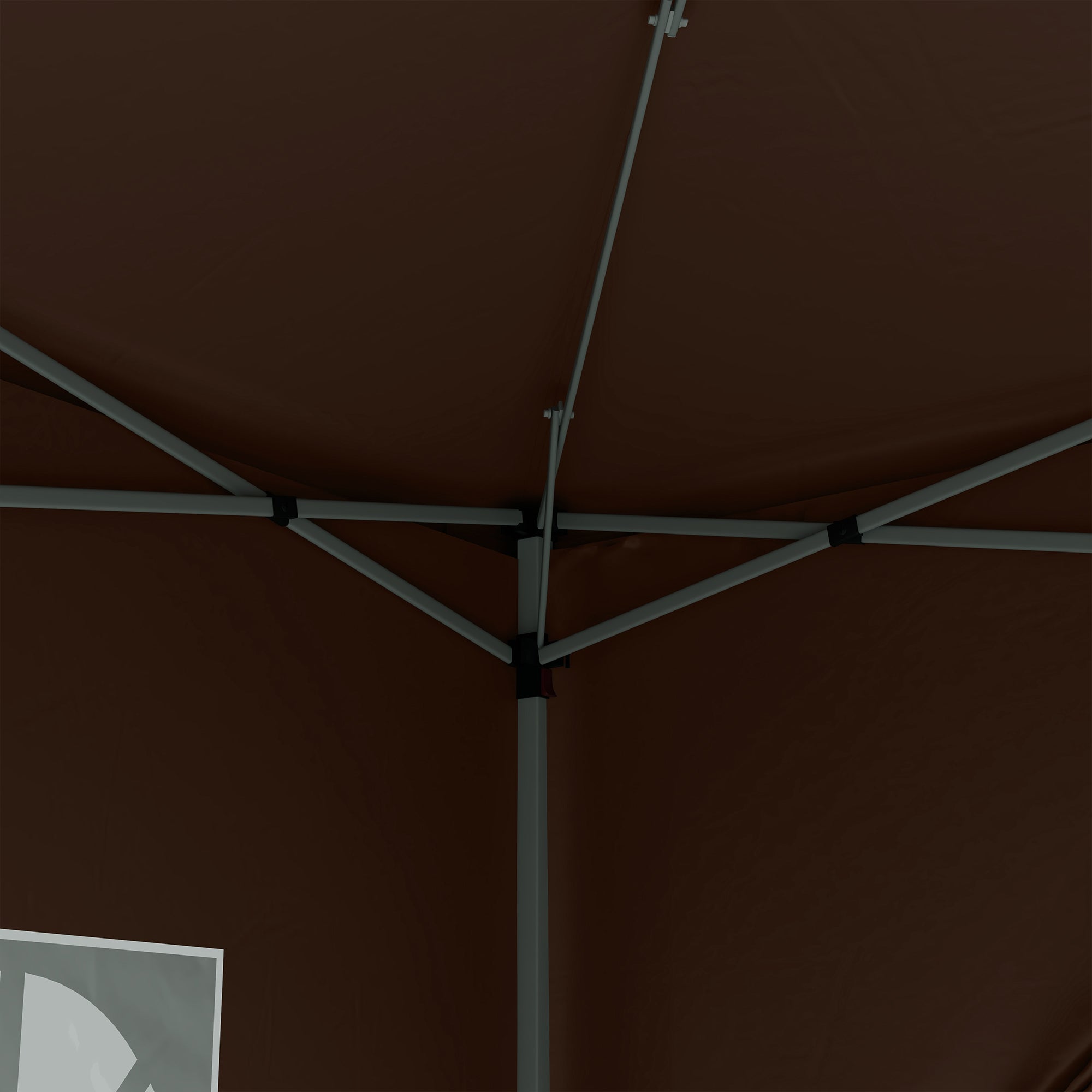 Pop Up Gazebo with Carry Bag and Windows, 3 x 3m, Coffee