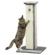 81cm Cat Scratcher, Vertical Full with Sisal Rope & Hanging Ball, Grey