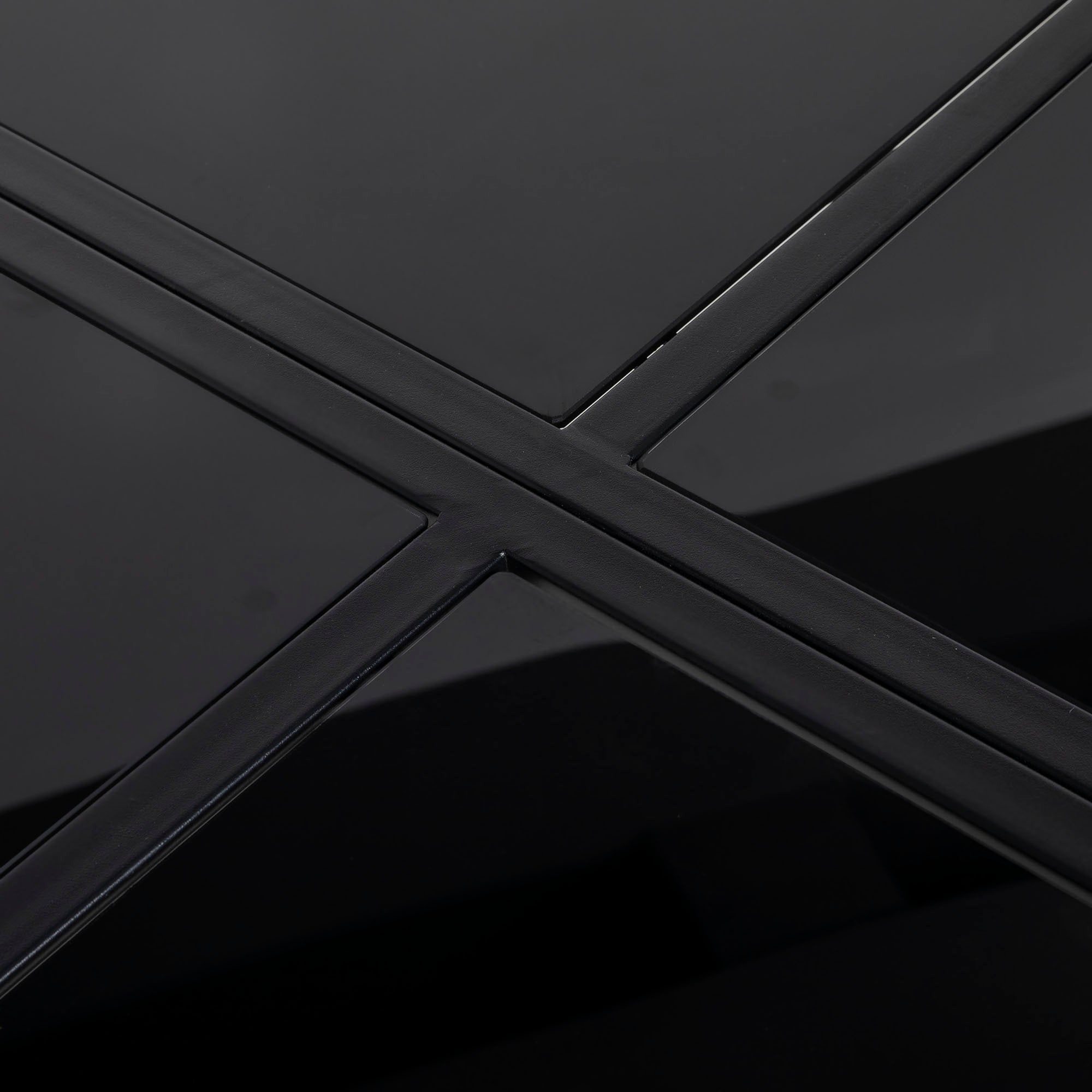 Five-Piece Dining Set with Folding Back Chairs, Metal Dark Grey