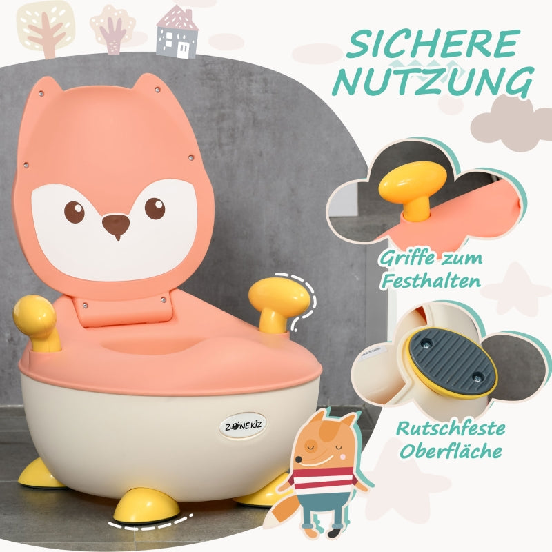 ZONEKIZ Potty, non-slip inner pot splash guard, fox design