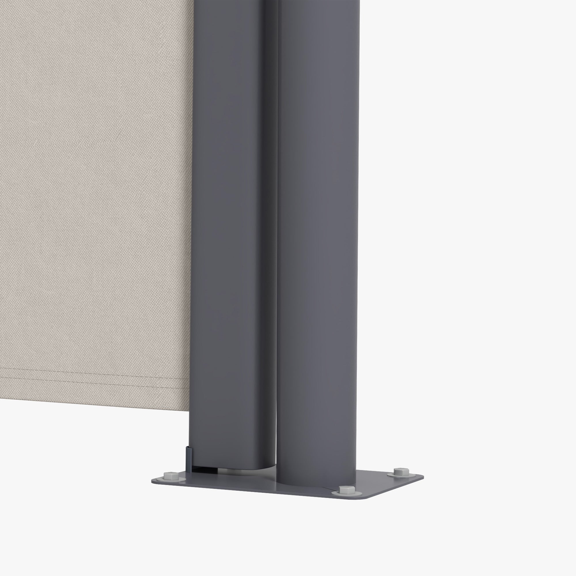 Extendable Side Awning 300x100cm UV Protection Privacy Screen, Polyester Light Grey
