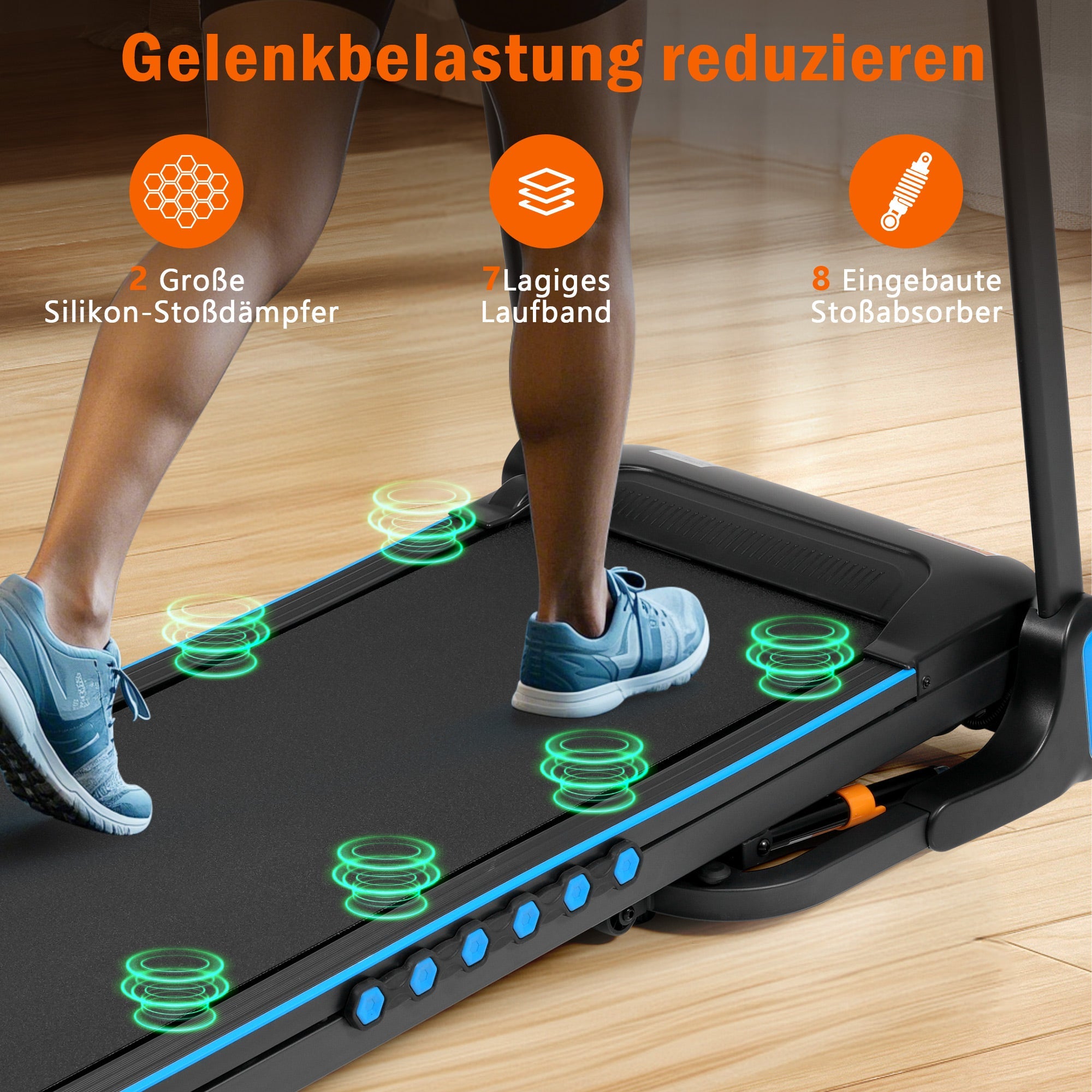 Treadmill for Home, Foldable with 14 km/h & 3.0 HP, LED Display & Bluetooth, Max Load 140 kg