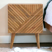 Lille 2 Drawer Bedside, Solid Wood Brown