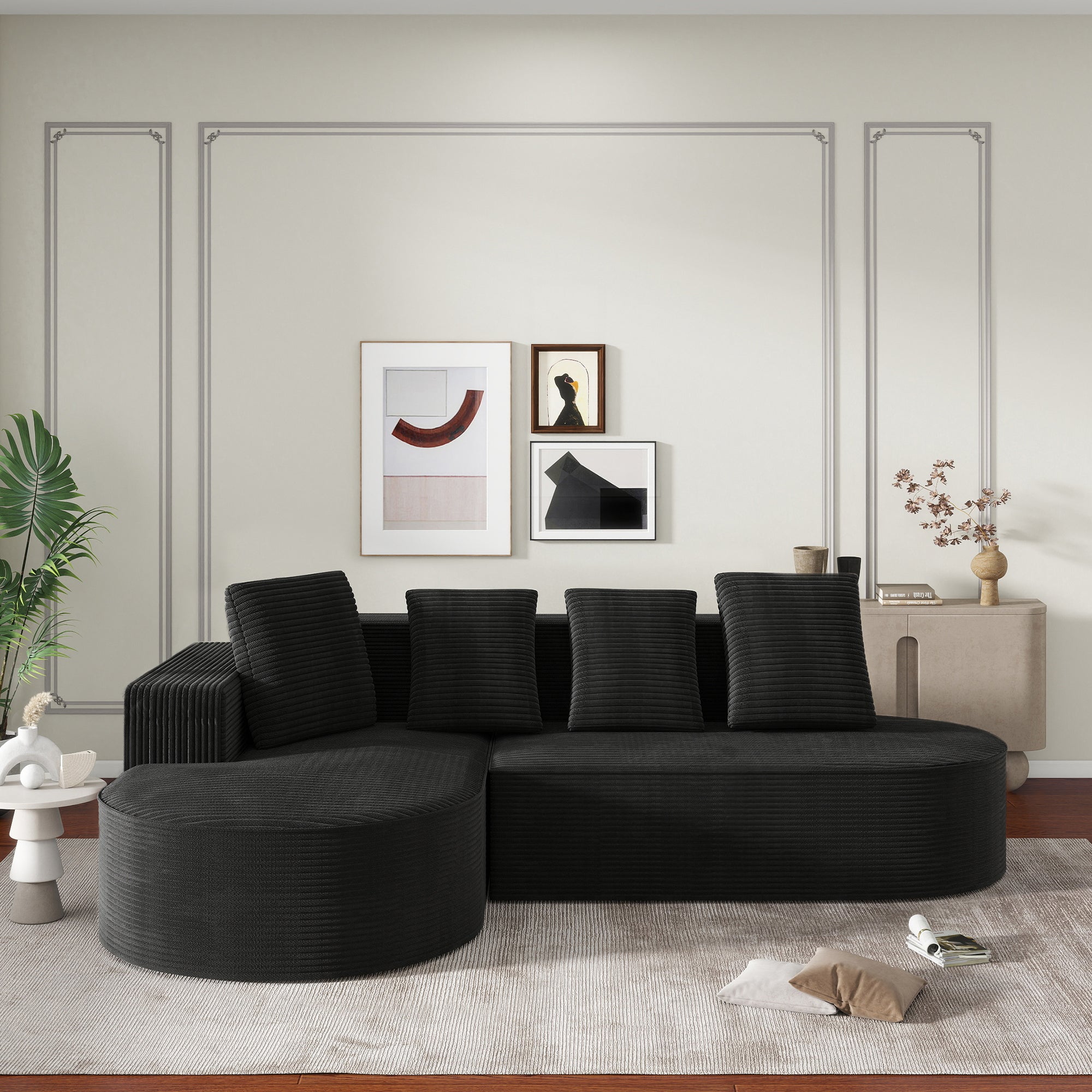 Modular Cloud Sofa L-Shaped Deep Seats No Assembly