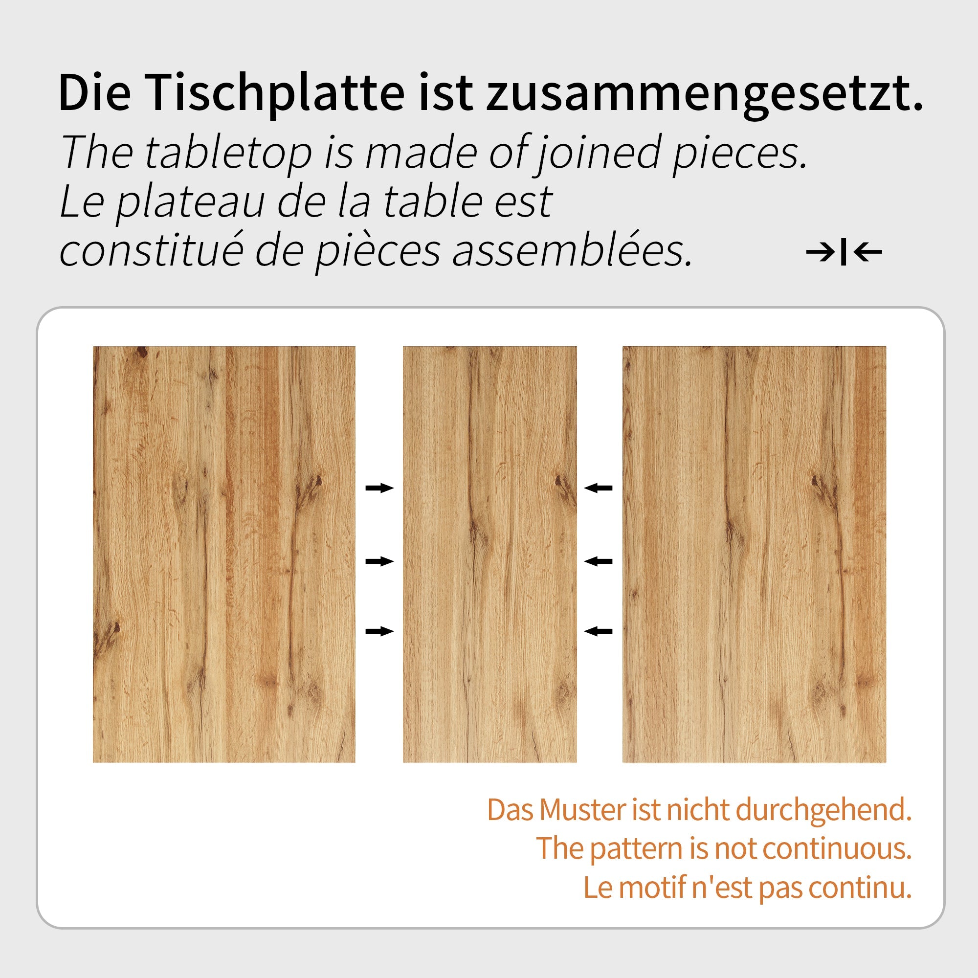 Telescopic Dining Table Extendable 118-157cm - Wood Color