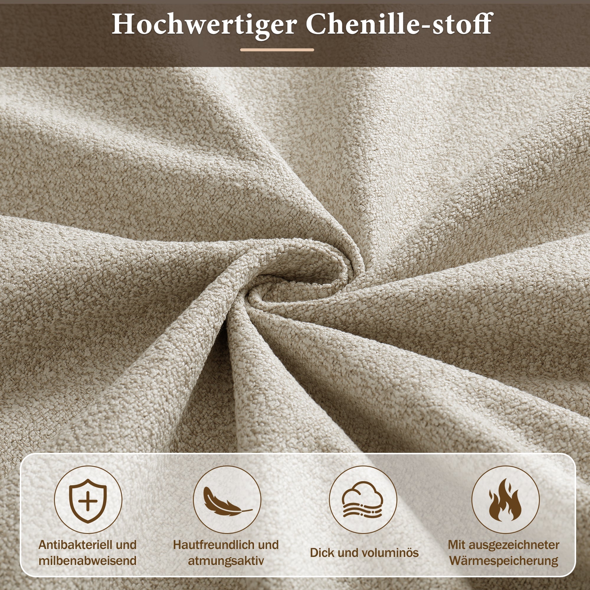 Upholstered Daybed Sofa Bed 90x200cm Extendable with 2 Drawers Storage USB Port beige chenille