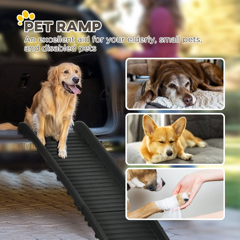 Pet Ramp Foldable Car Ramp for SUVs, Cars - Black
