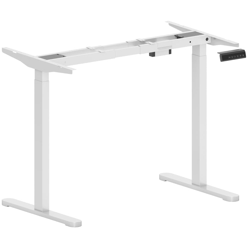 Desk Frame Electric, Adjustable with 2 Motors, 3 Memory, White
