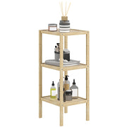 Three-Tier Bathroom Shelf Storage Unit - Natural Bamboo