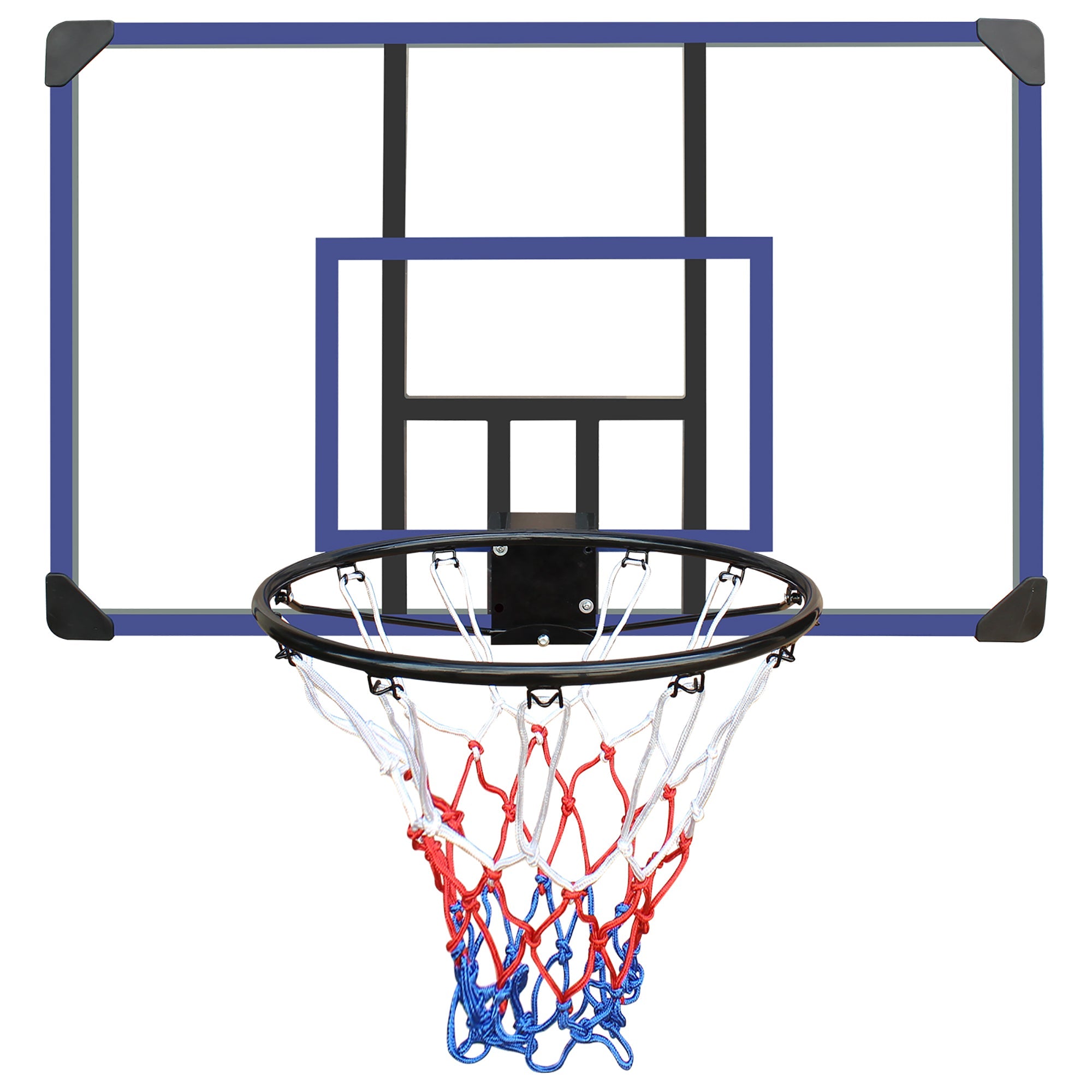 Wall Mounted Basketball Hoop, Adjustable Height Shatterproof Heavy-Duty Steel