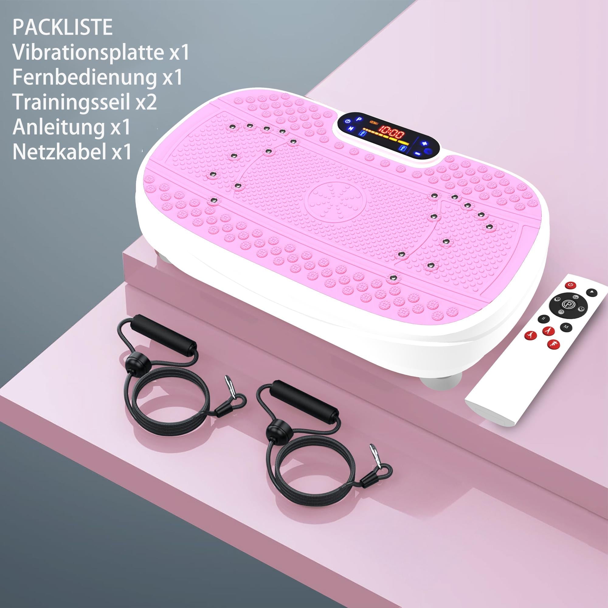 Vibration Plate Trainer Whole Body Fitness Resistance Bands Speed Control