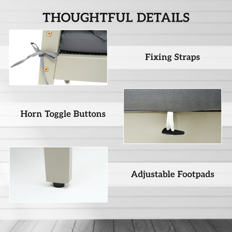 Five-Piece Rattan Patio Set with Wood-Top Table, Grey