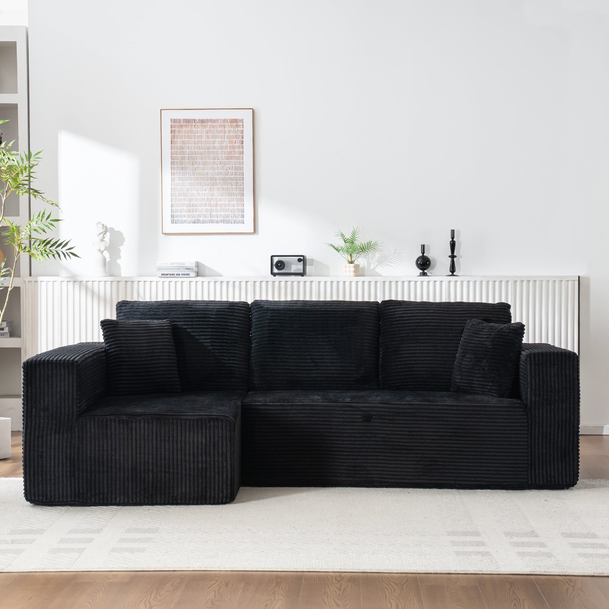 Wide Armchair Modular L-Shaped Chaise Lounge - Core Fabric