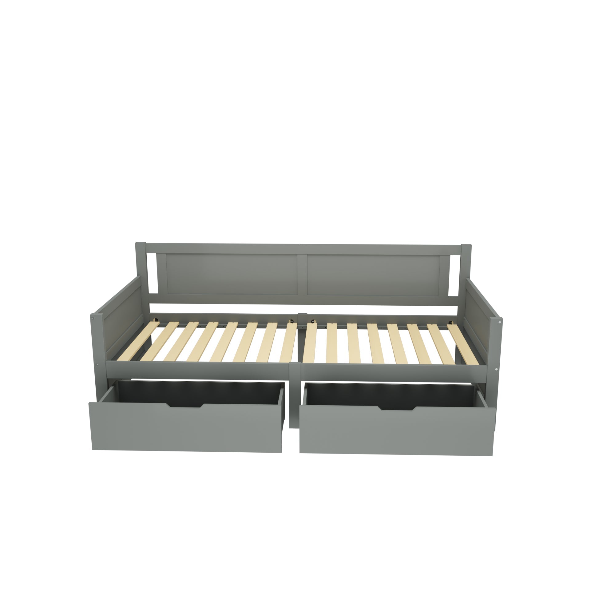 Upholstered Bed, 180x200cm LED & Hydraulic Storage, Faux Leather Light Grey