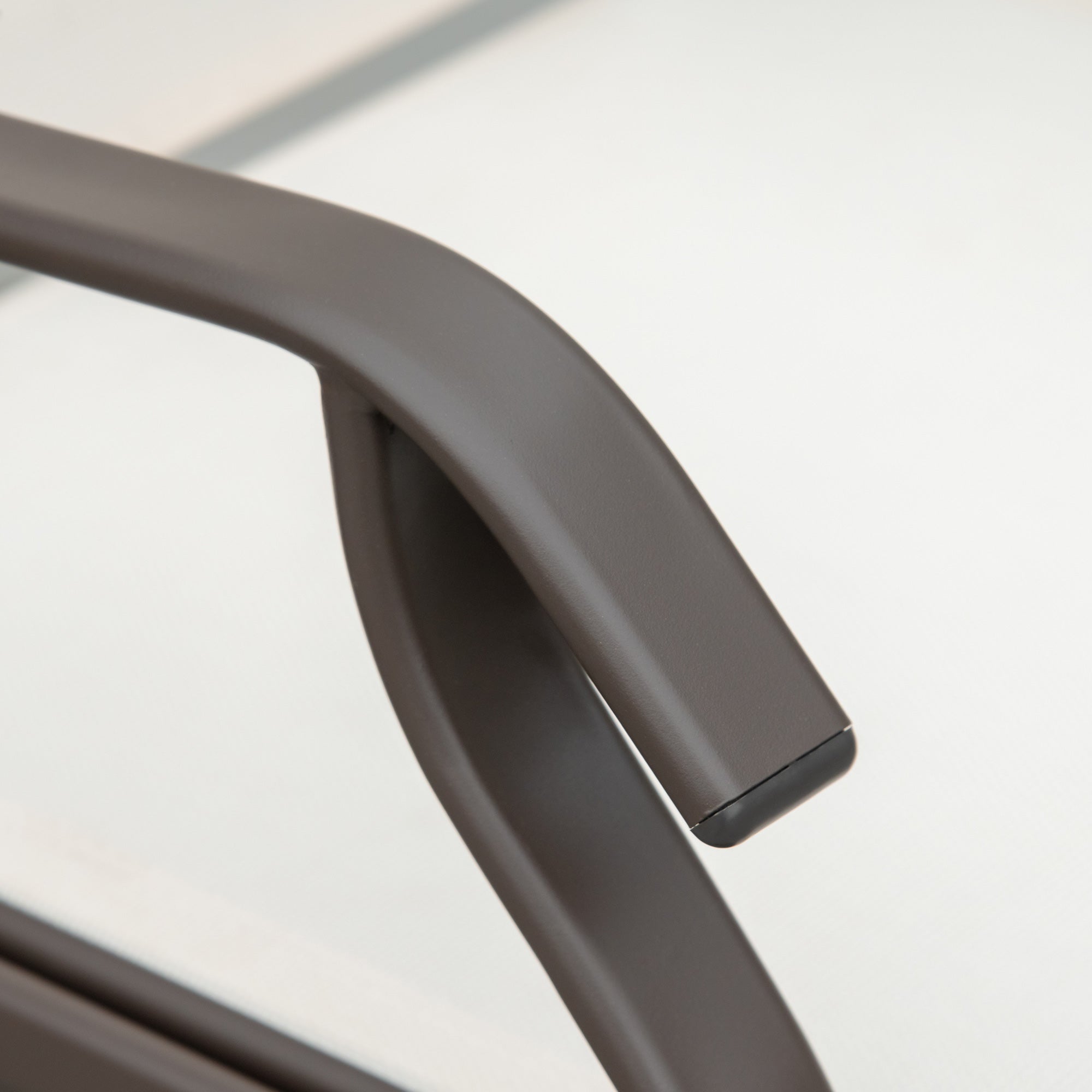 Gliding Jack and Jill Seat Glass-Top Table Brown/Beige