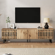 TV Cabinet 180x40x55cm Lowboard 8 Storage for 70-Inch TVs, Original Wood Color
