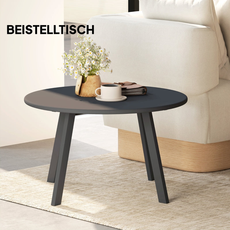 Side Table Round Weatherproof Ø70x42cm - Black