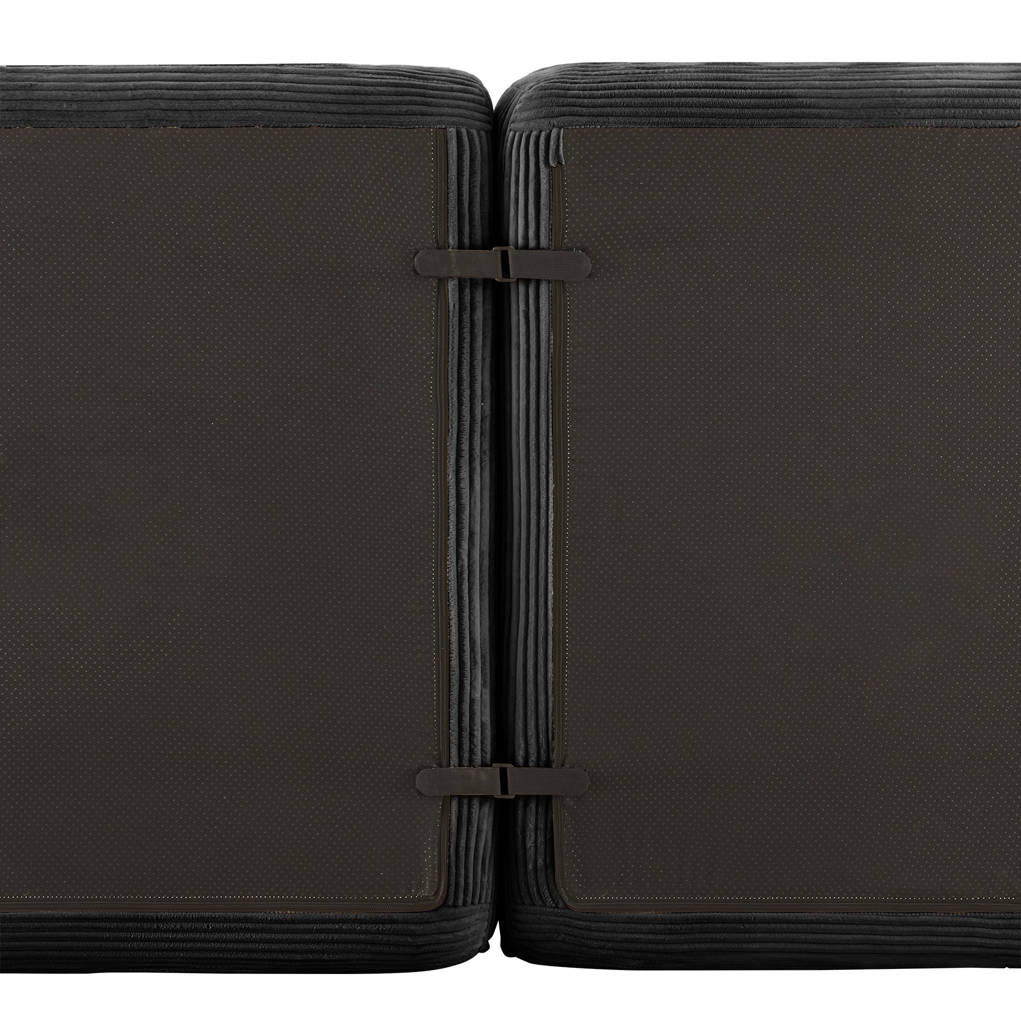 Modular Cloud Sofa 4-Seater Deep Seat Corduroy - Black