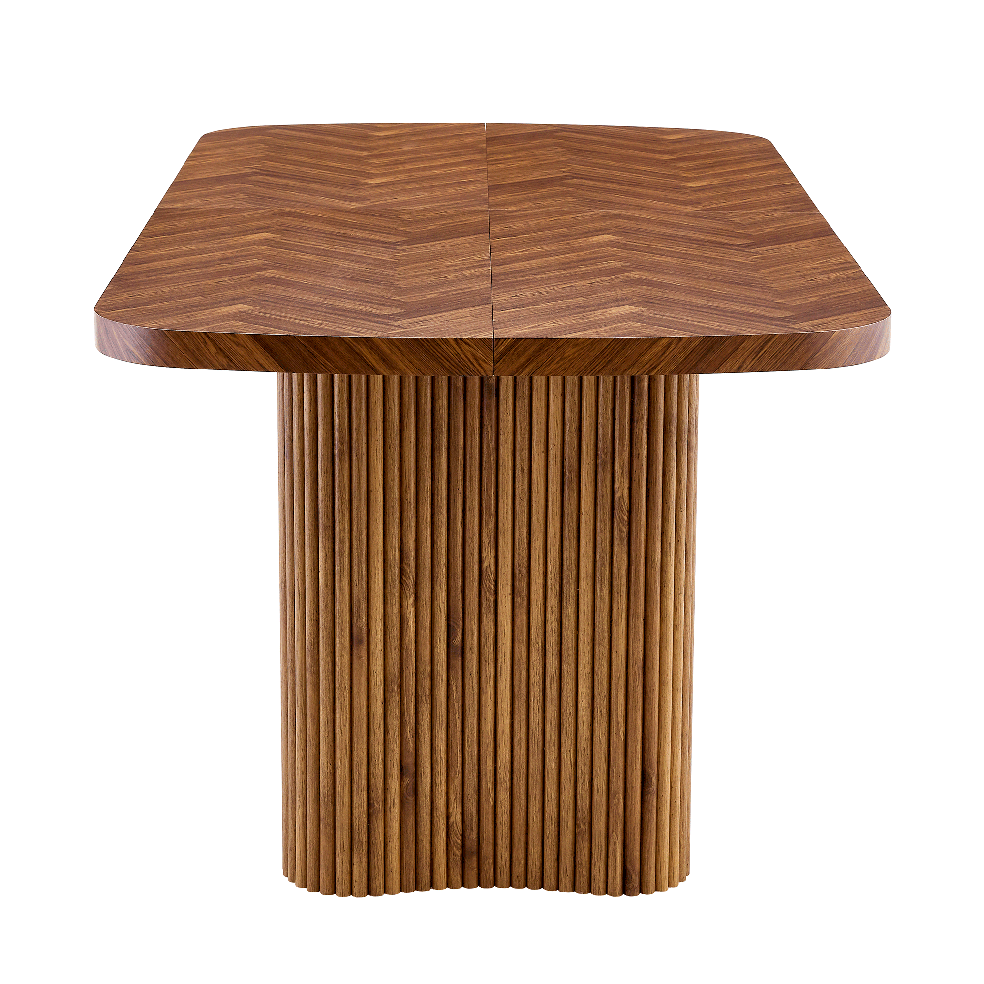Dining Table Arched Pedestal Support 180x90cm - Walnut