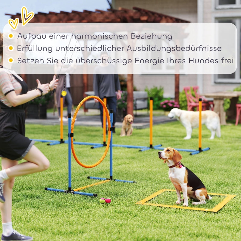 Agility Set, Dog Training 7-Piece Hurdle Equipment, Yellow