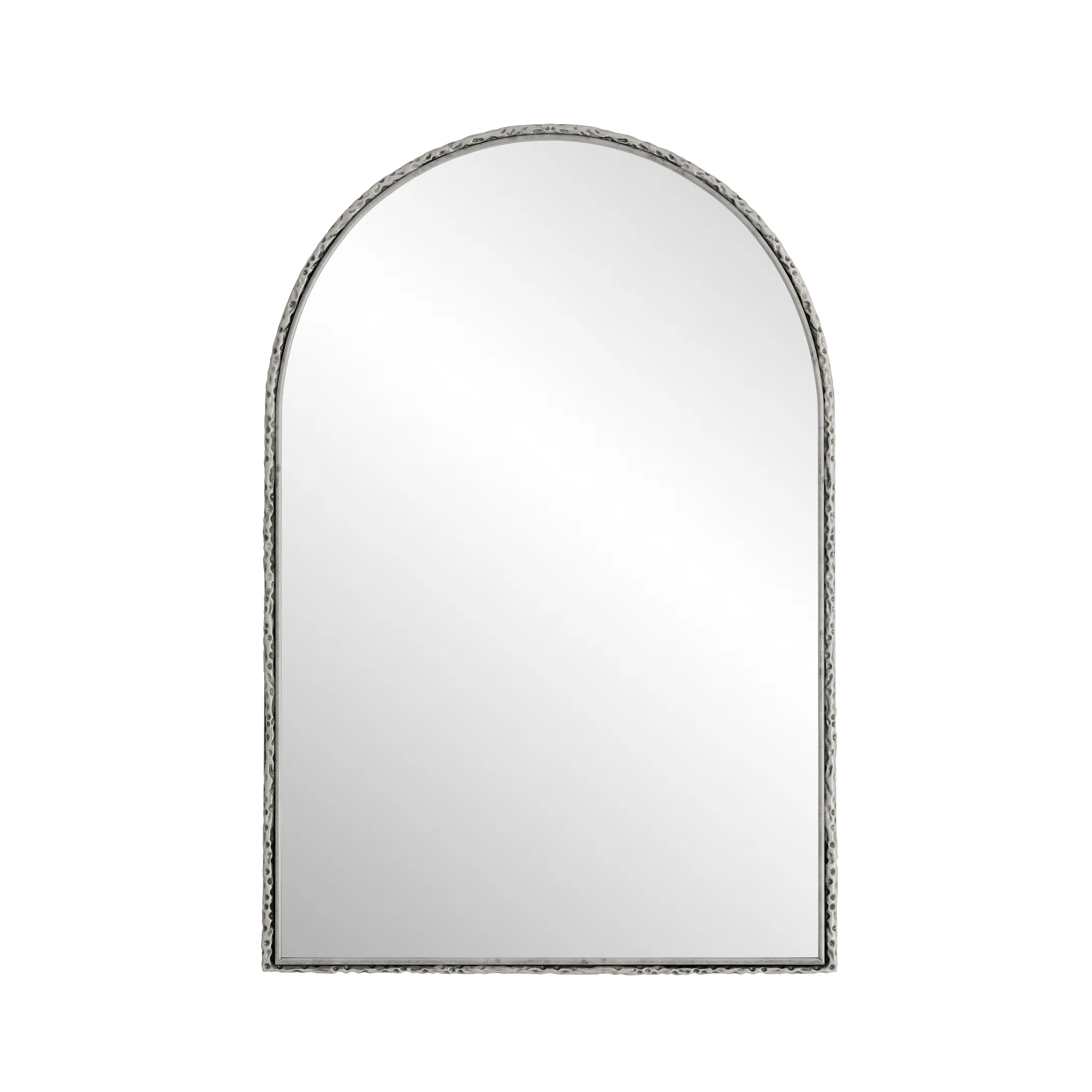 Arched Mirror, Wall/Vanity Decor for Bathroom/Living Room, Silver