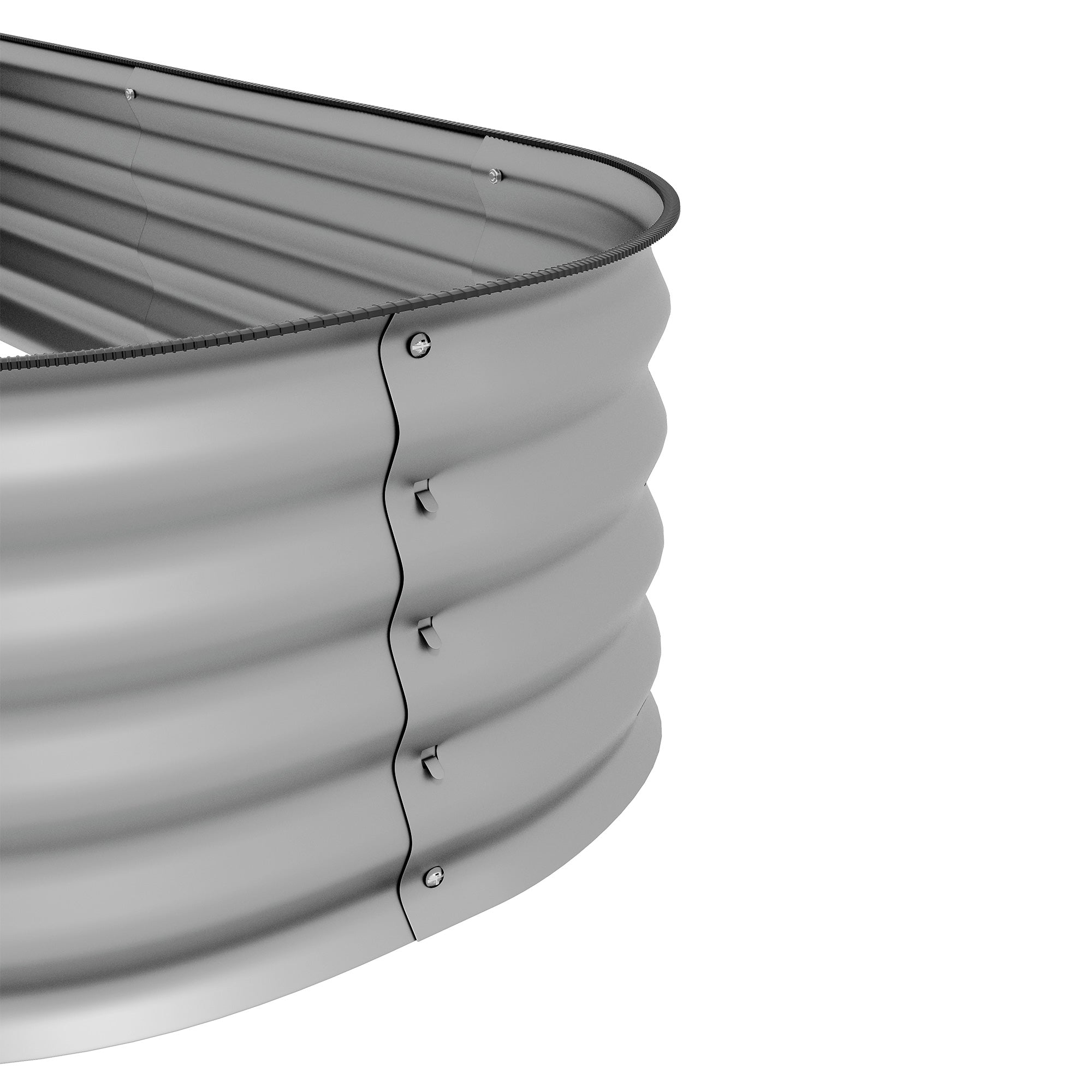 Raised Bed Metal Planter 150 x 62 x 30 cm Vegetable Flower Box Silver