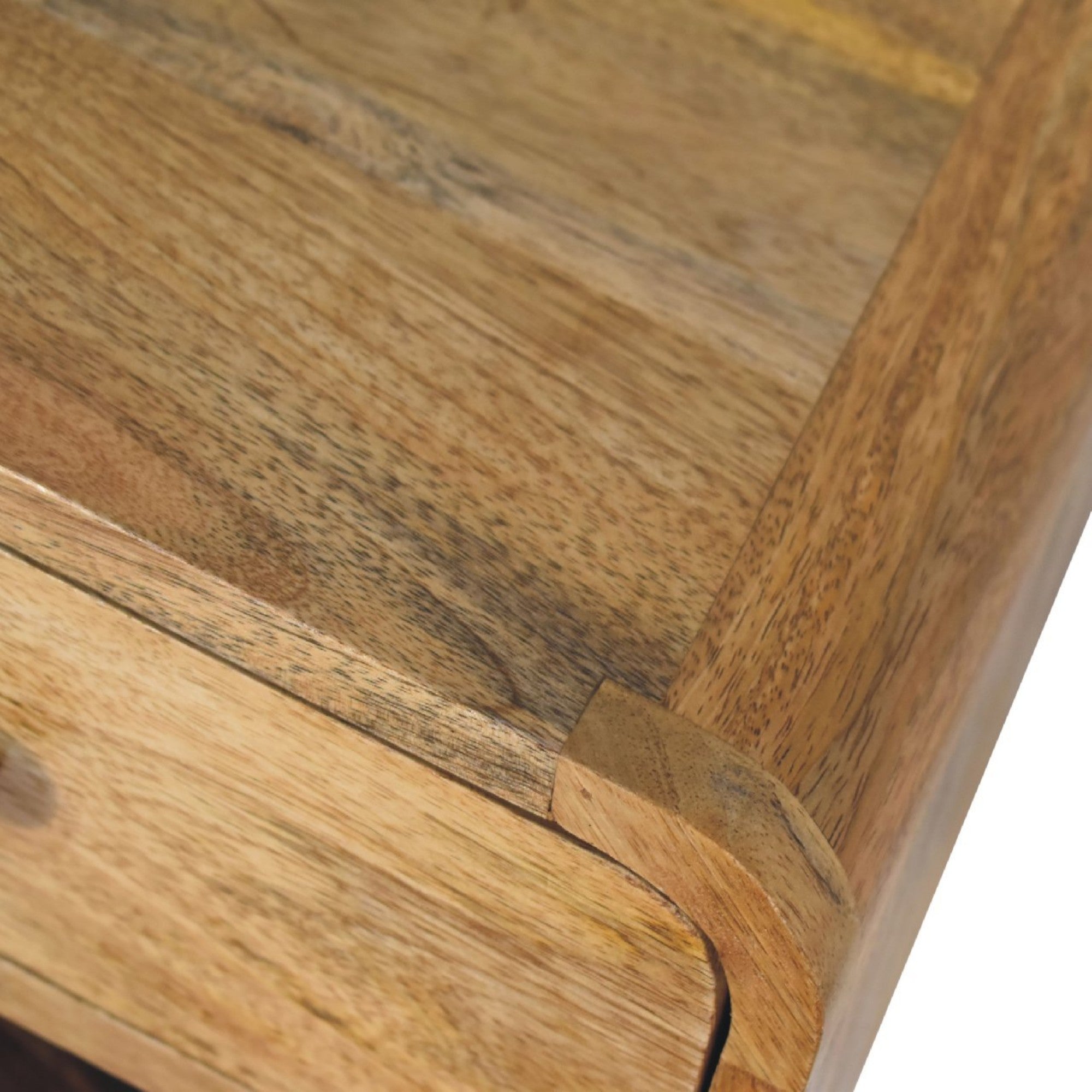 Mini Floating Open Bedside, 1 Drawer 1 Open Slot, Solid Wood Oak-ish Brown