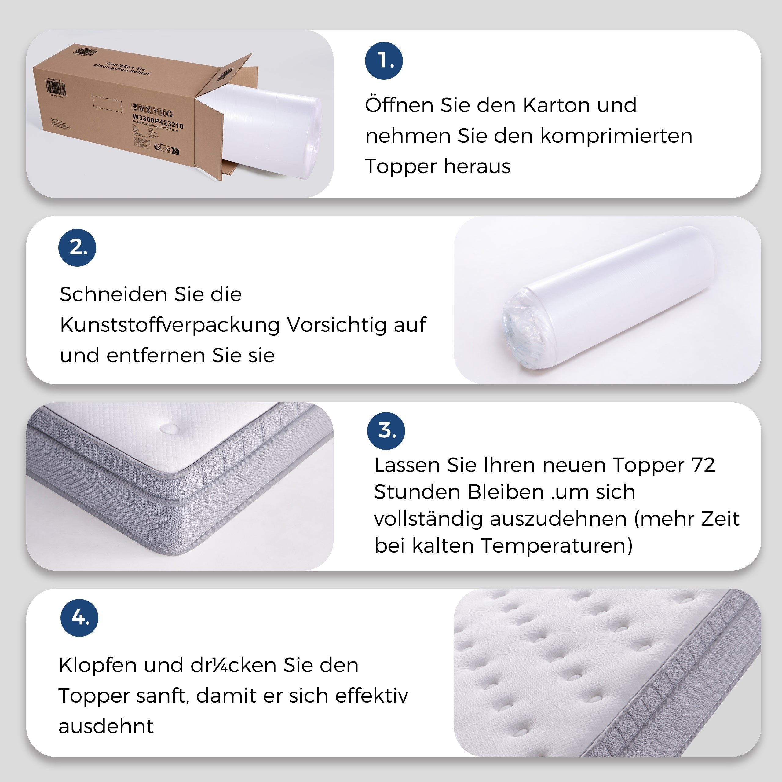 7-Zone Pocket Spring Mattress, 160x200 H3 Ergonomic Design with Comfort Foam, OEKO-TEX Certified White