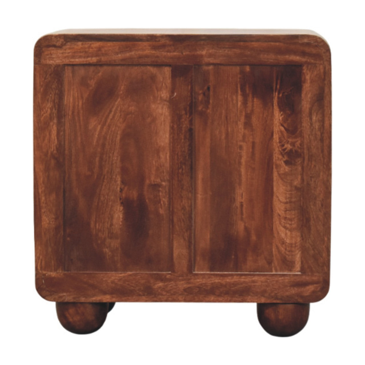 Solid Wood Rounded Chest, 3-Drawer, Brown
