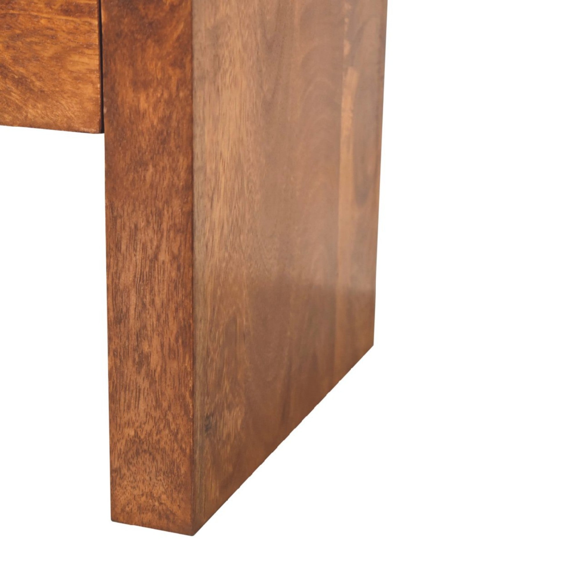 Solid Wood Drum, 3 Drawers, Dark Brown