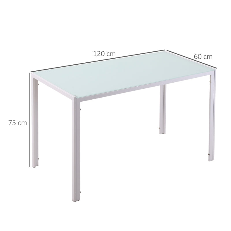 Dining Table 120x60cm Modern Design - White